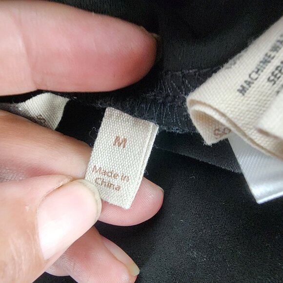 Soft Surroundings Pants Womens Medium Black Stretch High Rise Leggings *GUC* - Picture 8 of 10